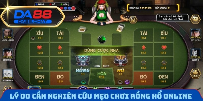 Lý do cần nghiên cứu mẹo chơi rồng hổ Online